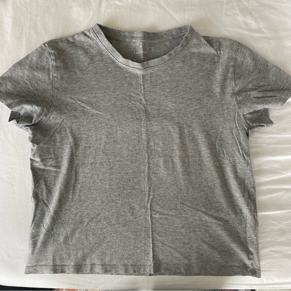 Everlane basic cropped grey tee, Size: xs